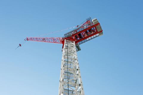 Image of a crane, viewed from below