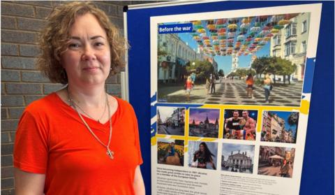 Iryna Oliinyk was a solicitor in Ukraine and now works as a customer response assistant with the council's health and adult services team