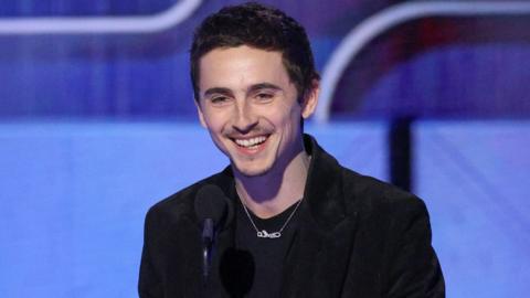 Timothée Chalamet, winner of the Best Performance by a Male Actor in a Motion Picture – Musical or Comedy Award for "Marty Supreme," speaks onstage during the 83rd Annual Golden Globe Awards at The Beverly Hilton on January 11, 2026 in Beverly Hills, California.