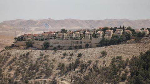 File photo showing part of the Israeli settlement of Maale Adumim, in the occupied West Bank (14 August 2025)