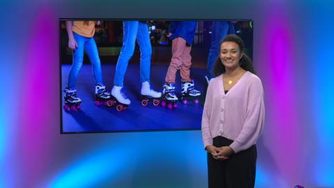Nina on the Newsround set