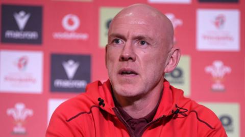 Wales Head Coach Steve Tandy speaking in a press conference