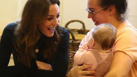 The Duchess of Cambridge leaves Caerau Children's Centre in Cardiff