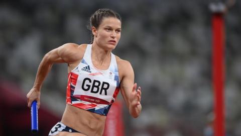 Zoey Clark running at the 2020 Olympics
