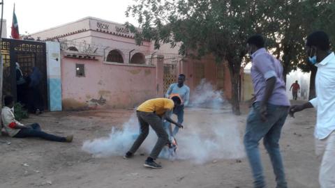 Protesters in Sudan