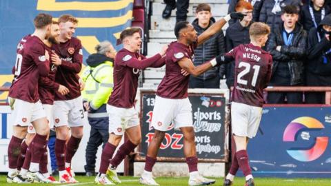 Hearts are in front at home to Kilmarnock