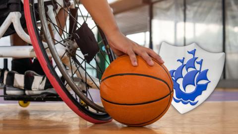 Wheelchair basketball court.