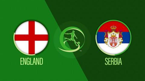 England v Serbia graphic