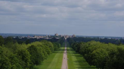 TUESDAY - The Long Walk in Windsor looking towards Windsor Castle on the skyline