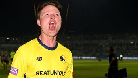 Aneurin Donald was part of Hampshire's Vitality Blast-winning squad in 2022