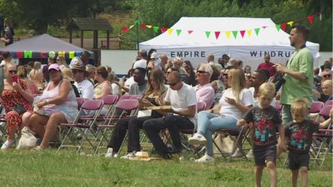 people at the Windrush festival in Avenham Park