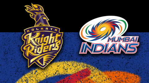 Kolkata Knight Riders v Mumbai Indians badge graphic