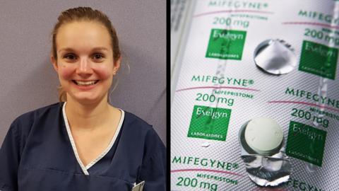 Midwife Amy Harris and some abortion pills