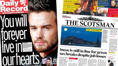 Newspaper front pages from October 18