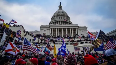 Trump supporters riot near the US Capitol on January 06, 2021 in Washington, DC.