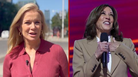 BBC's Katty Kay and US VP Kamala Harris 