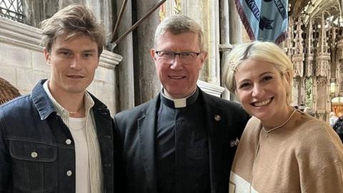 Pixie Lott and Oliver Cheshire at Ely Cathedral