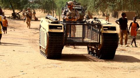 Milrem unmanned vehicle in Mali