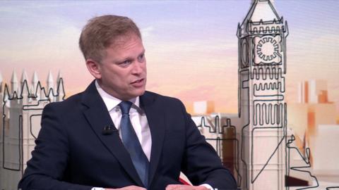Grant Shapps appearing on the Sunday with Laura Kuenssberg programme