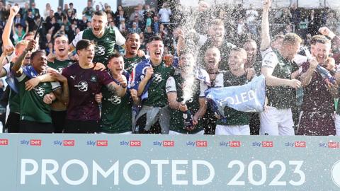 Plymouth Argyle celebrate