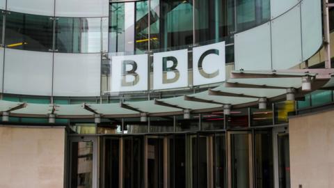 Adeilad y BBC yn Llundain