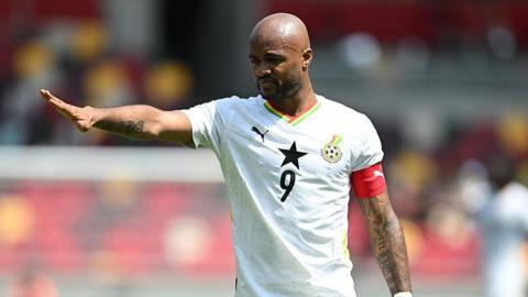Jordan Ayew in action for Ghana