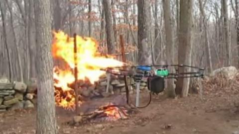 Drone flamethrower