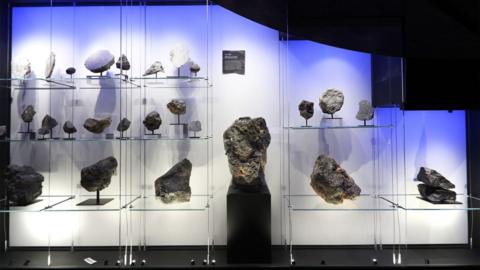 Maine Mineral and Gem Museum boasts the world's largest collection of lunar meteorites, including the world's largest specimen, center.