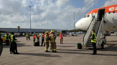 Easyjet flight emergency landing at Manchester