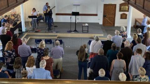 The congregation at Bluntisham Baptist Church