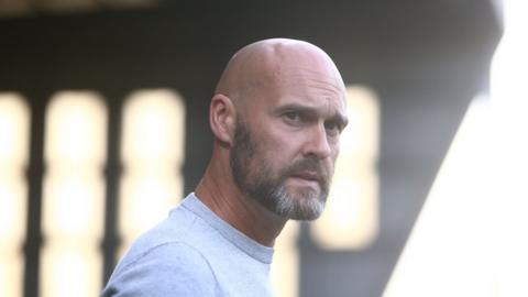 Boss Luke Williams watches on as Notts County lose to Lincoln City