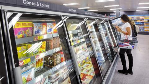 Woman shopping in Iceland