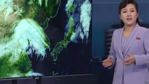 North Korean weather presenter