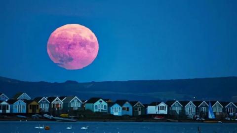 Blue super moon Christchurch