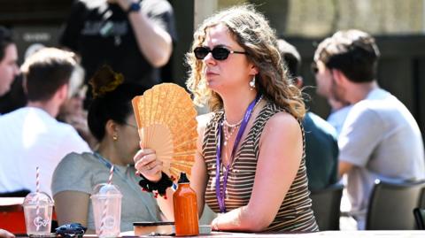 Woman with fan