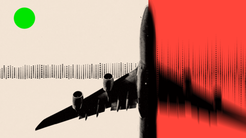 Treated image of a plane from above
