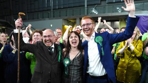 Scottish Green Party celebrations in Glasgow