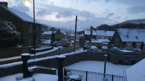 Bedlinog in snow