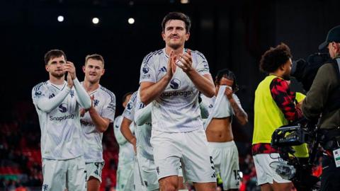 Harry Maguire playing for Manchester United
