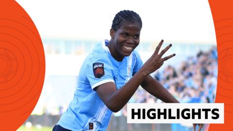 Bunny Shaw celebrating her hat-trick