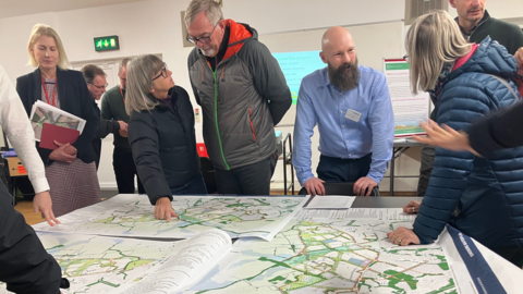 People looking at a map