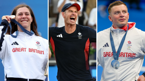 Kimberley Woods, Andy Murray and Adam Peaty