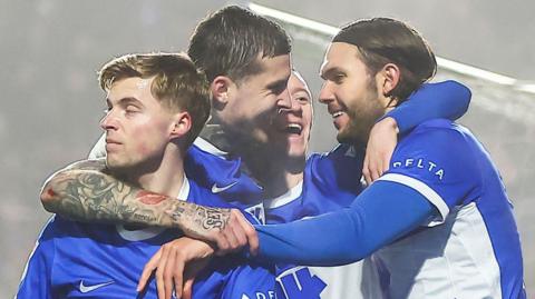 Birmingham celebrate a goal 