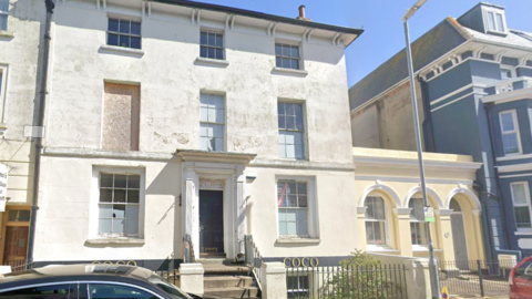 The Grade II-listed building in Cheriton Place, Folkestone, is a Georgian townhouse design.