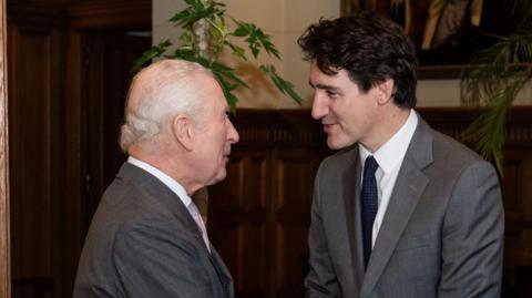 King Charles meets Canadian Prime Minister Justin Trudeau