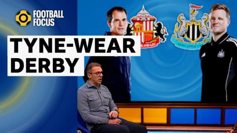 Sunderland manager Regis Le Bris, Newcastle boss Eddie Howe and pundit Stephen Warnock