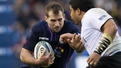 Fraser Brown scored Scotland's second try against Fiji