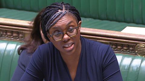 Kemi Badenoch speaking in the House of Commons on 19 February