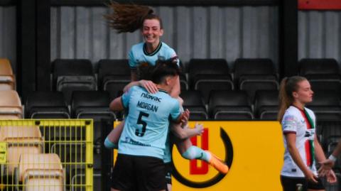 Cliftonville celebrate goal