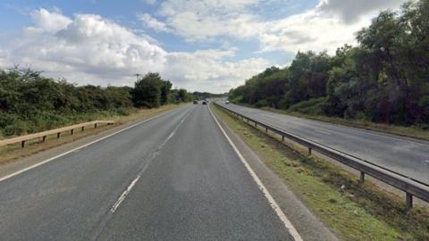 A6 Southbound carriageway in Leicestershire